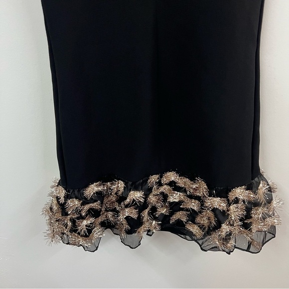 Trina Turk Berry Crepe Trapeze Tinsel Cocktail Dress - Picture 10 of 14